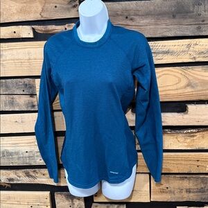 Patagonia Long Sleeve Crewneck Top Teal Blue